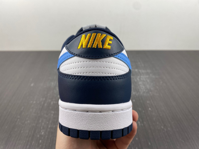 nike dunk low white navy university blue fn7800-400