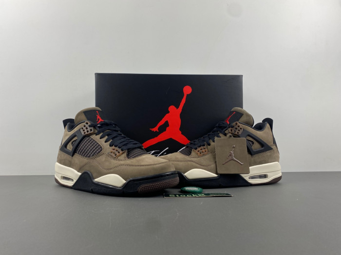 travis scott x air jordan 4 retro brown aj4-882335