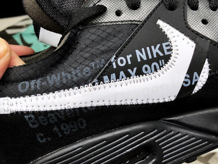 off white nike air max 90 black aa7293-001
