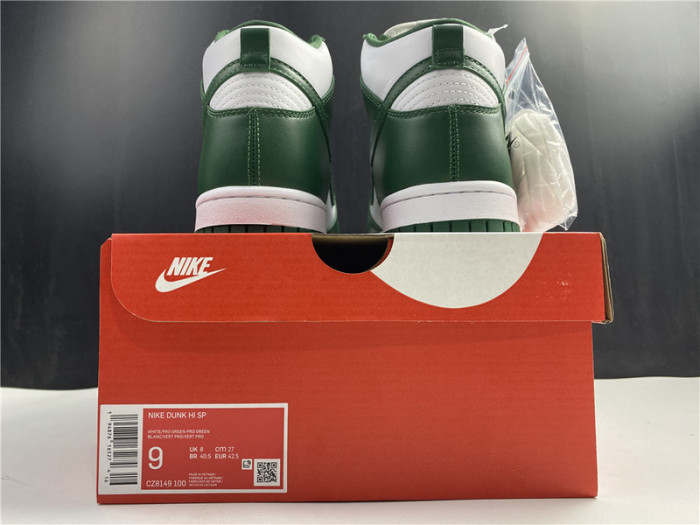 nike dunk high spartan green cz8149-100