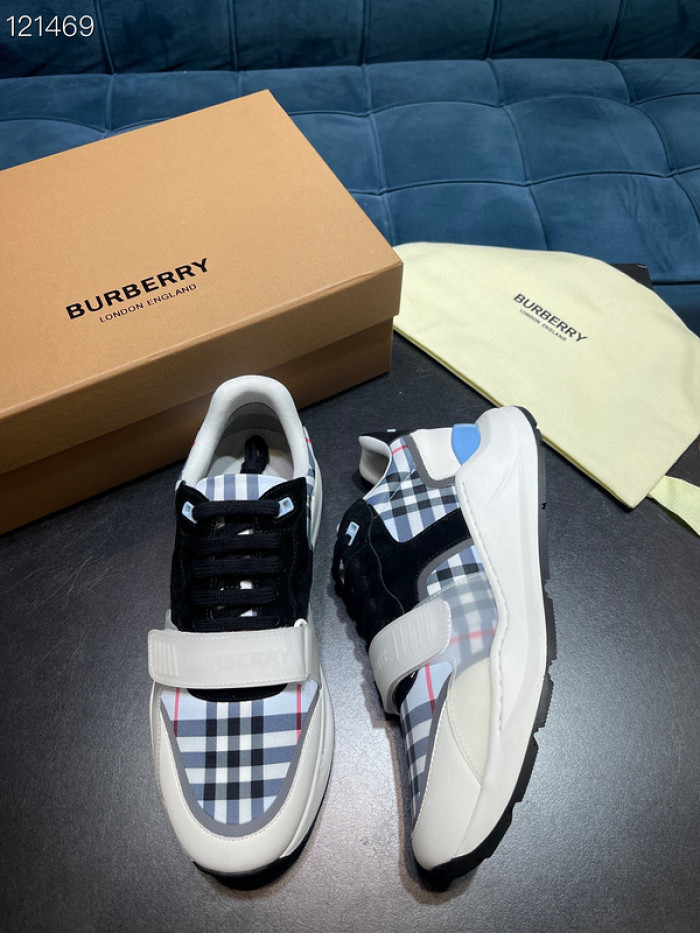 Bur*berry Vintage Check, Leather and Mesh Sneakers