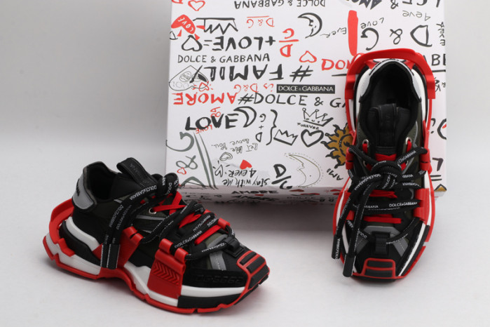 mixed-material space sneakers