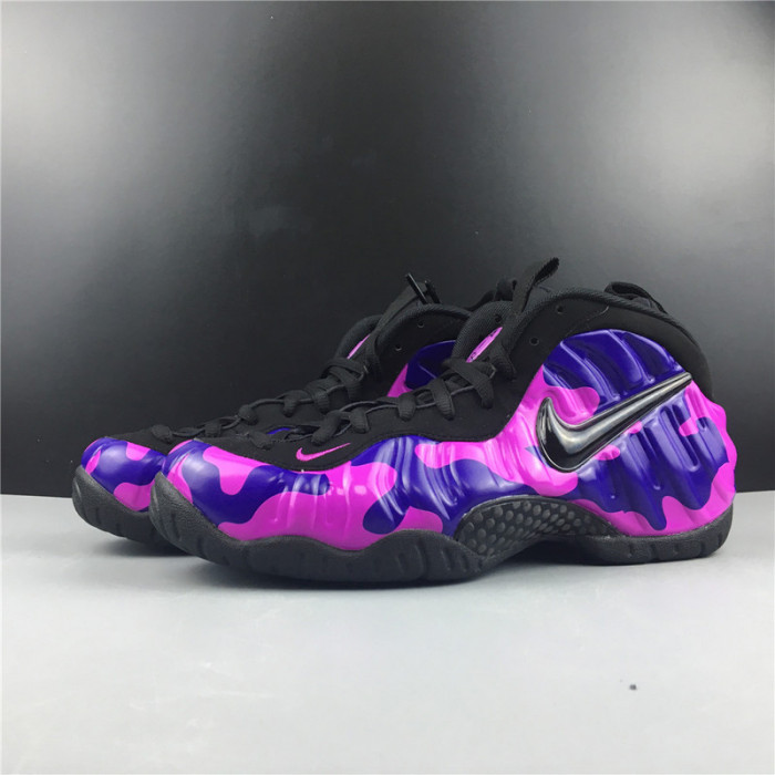 nike air foamposite pro "purple camo" (black) - 624041-012
