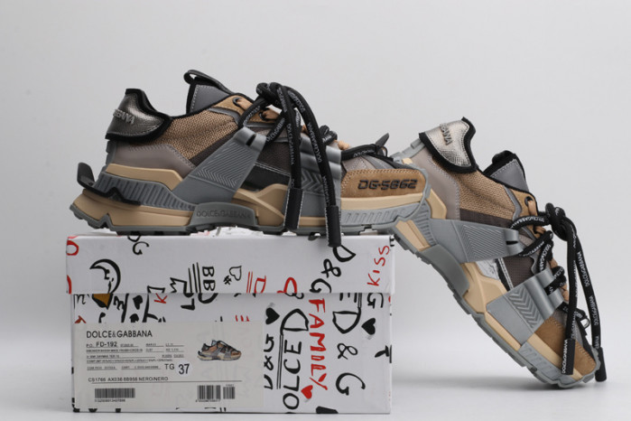 mixed-material space sneakers