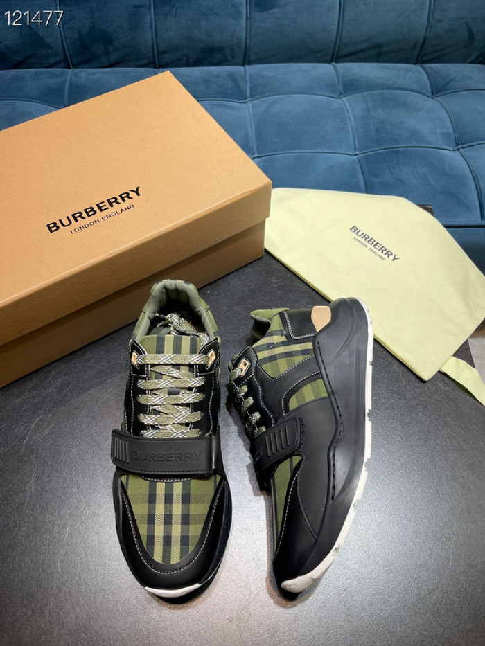 Bur*berry Vintage Check, Leather and Mesh Sneakers