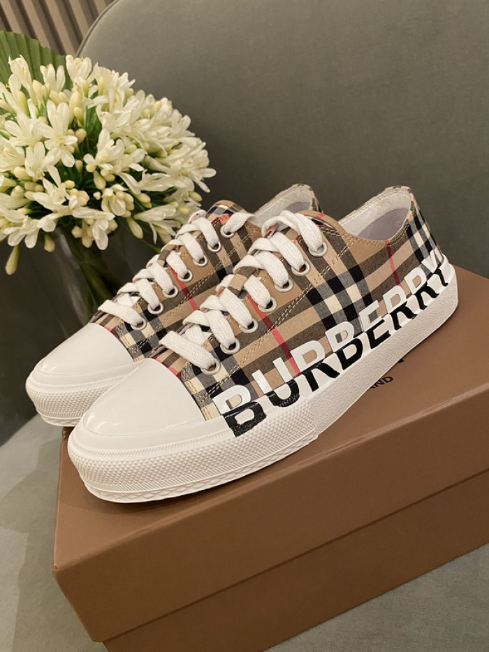 Bur*berry Vintage Check Cotton Sneakers