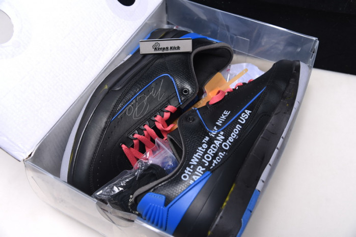 off white air jordan 2 black blue dj4375-004