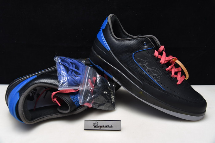 off white air jordan 2 black blue dj4375-004