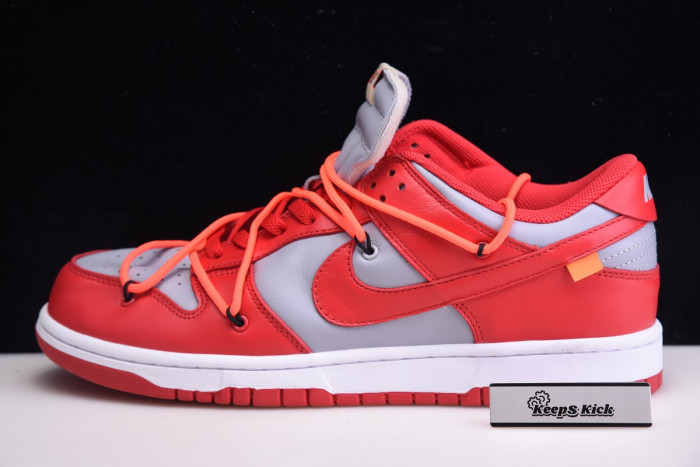 off white nike dunk low sp university red cu1726-600